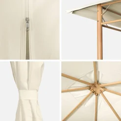 Pavillon 3 x 3 m - Laube mit Vorhängen