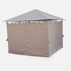 Pavillon 3 x 3 m - Laube mit Vorhängen