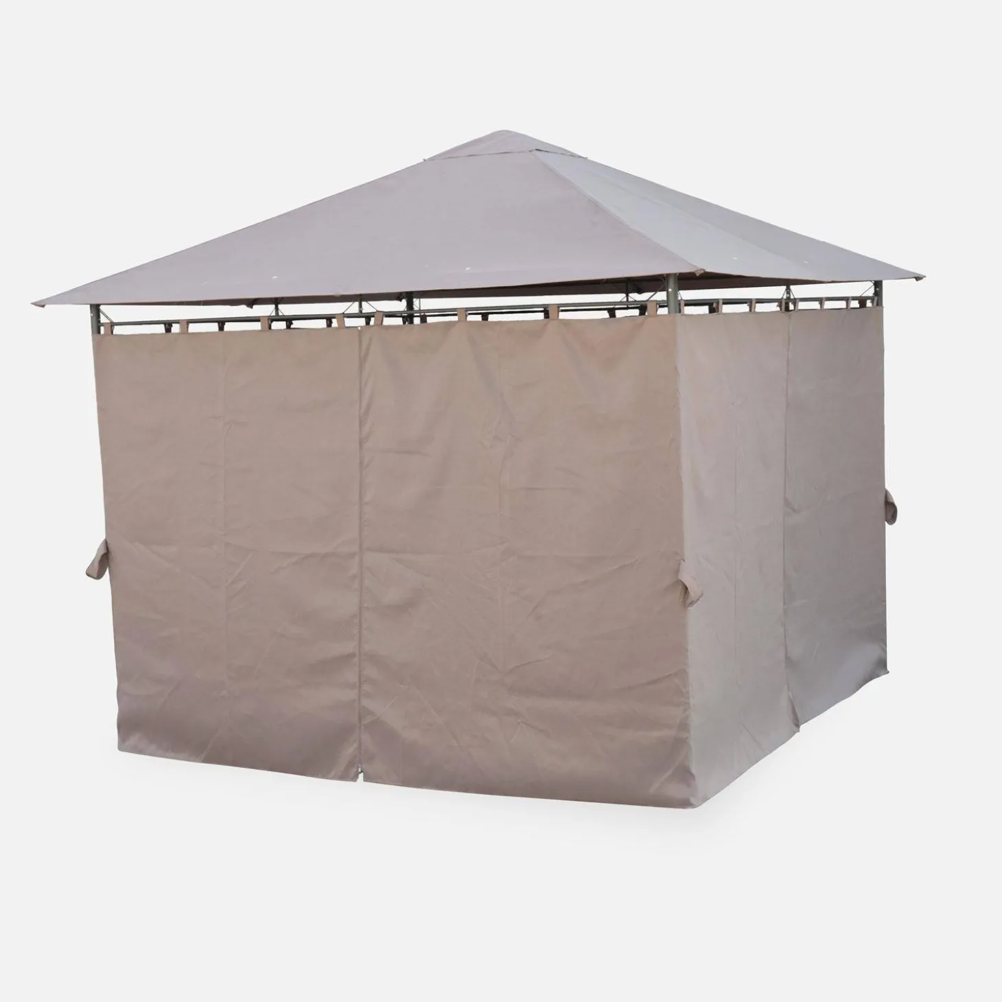 Pavillon 3 x 3 m - Laube mit Vorhängen