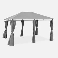 Pavillon 3 x 4 m mit Vorhängen