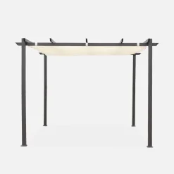 Pergola, Aluminium, 3x3m, Schiebedach