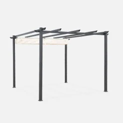 Pergola, Aluminium, 3x3m, Schiebedach
