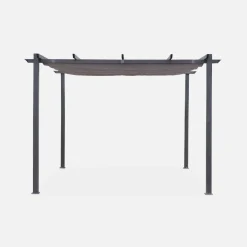 Pergola, Aluminium, 3x3m, Schiebedach