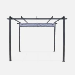 Pergola, Aluminium, 3x3m, Schiebedach