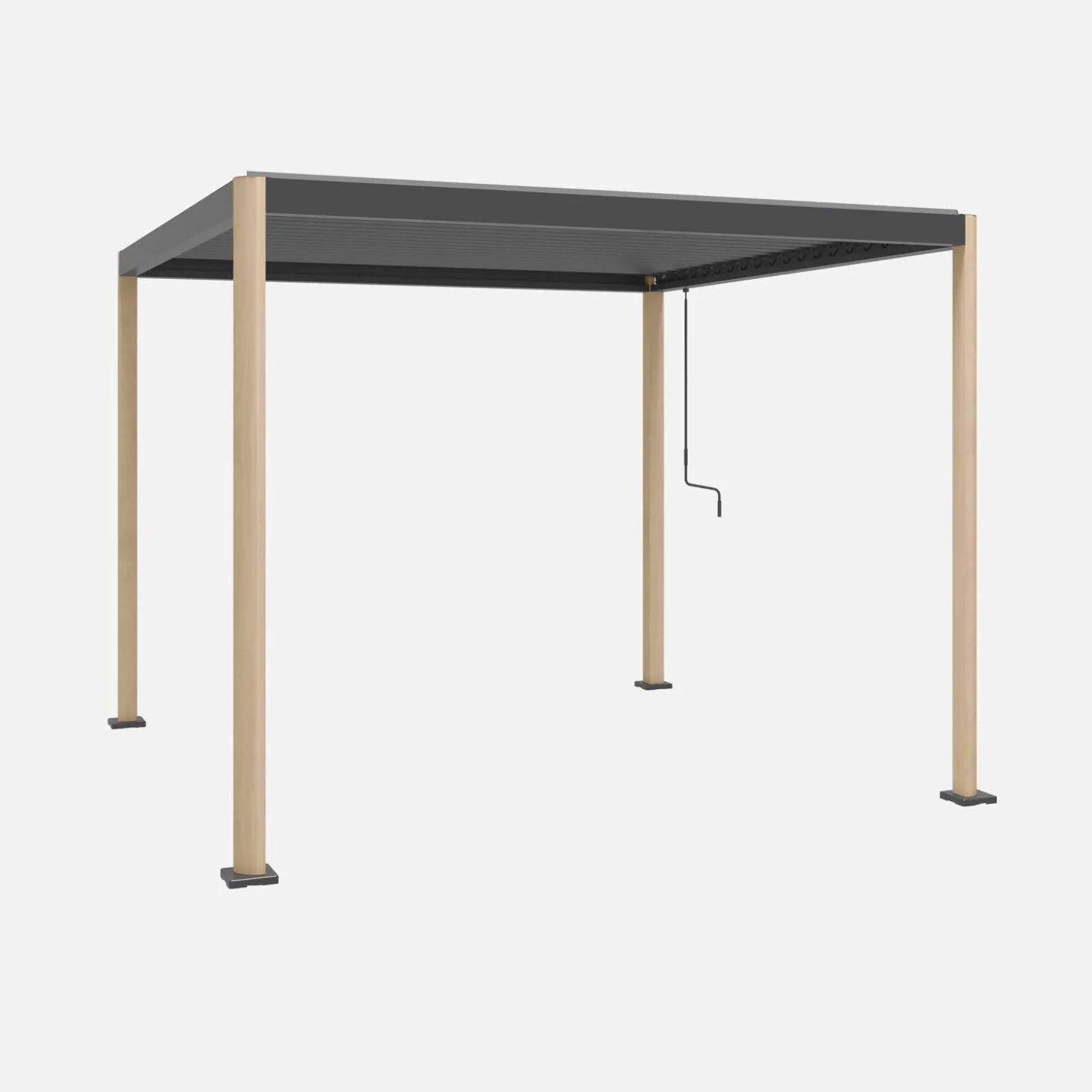 Pergola mit Lamellendach Imperial 3x3m Aluminium und Stahl