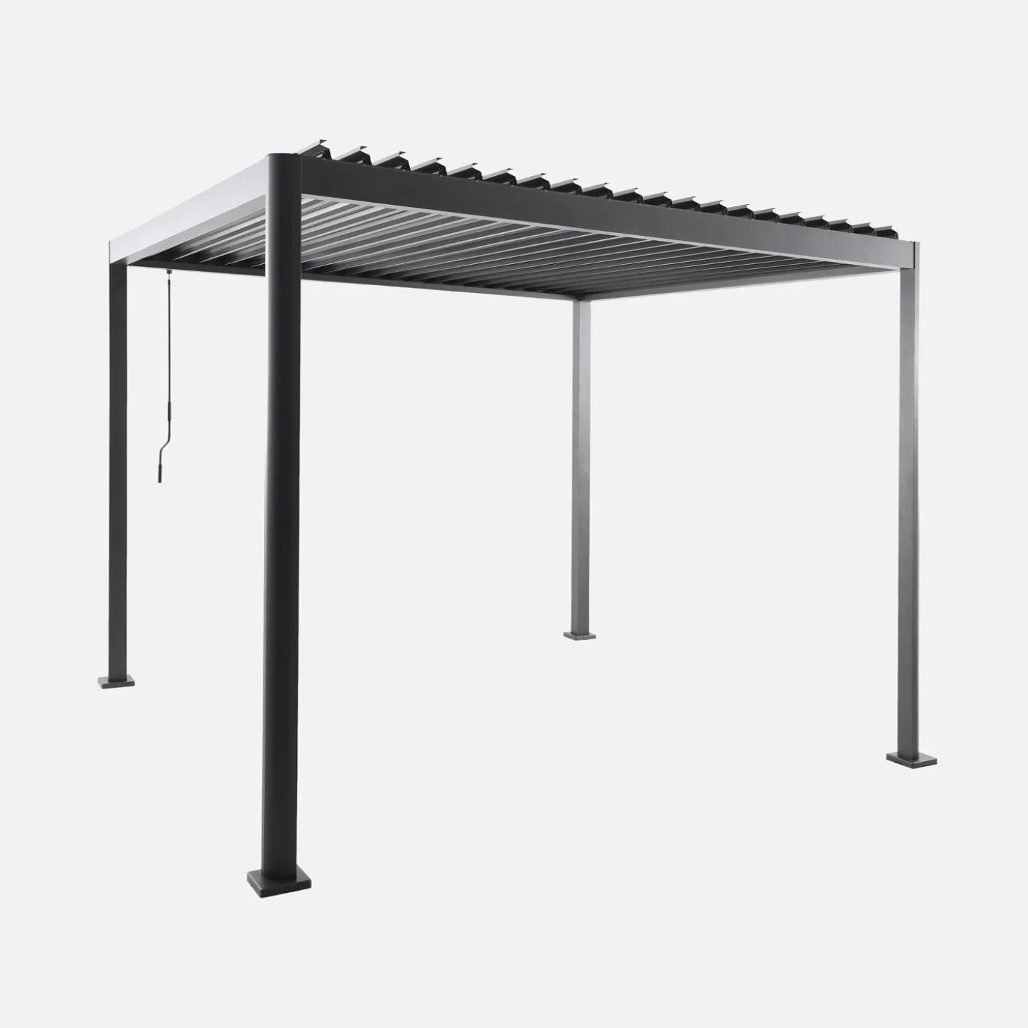 Pergola mit Lamellendach Imperial 3x3m Aluminium und Stahl
