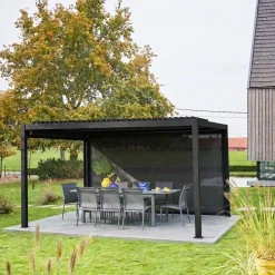 Pergola mit Lamellendach Palace 3x4m + Markise 4m