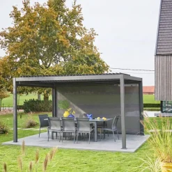 Pergola mit Lamellendach Palace 3x4m + Markise 4m