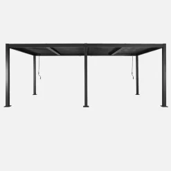 Pergola mit Lamellendach Palace 3x6m + 2 Markisen 3m