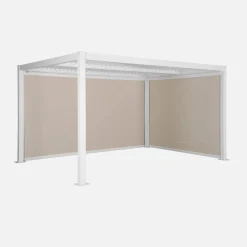 Pergola mit Lamellendach Palace 3x4m mit Markise 3m + Markise 4m