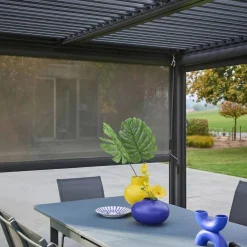 Pergola mit Lamellendach Palace 3x4m mit Markise 3m + Markise 4m