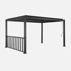 Pergola mit Lamellendach Palace 3x3m mit Thekenleiste 3m