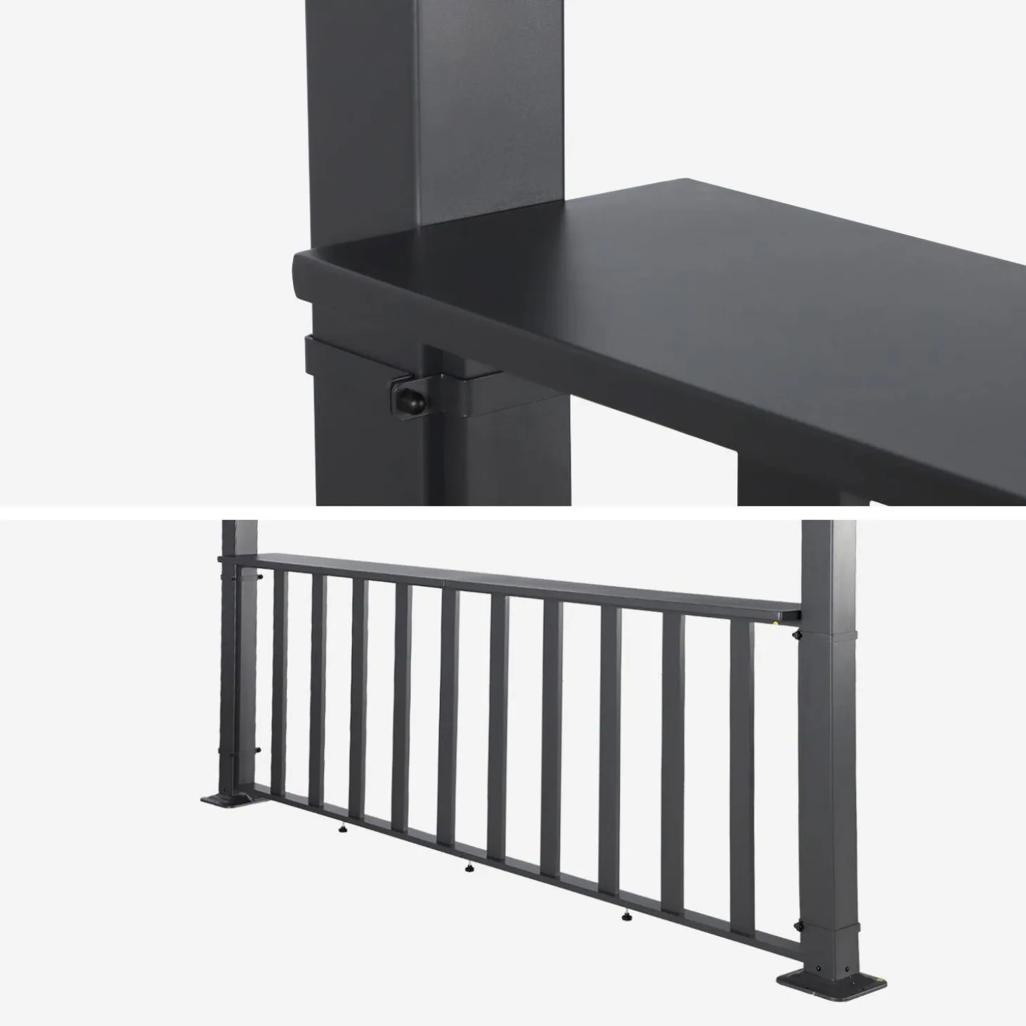 Pergola mit Lamellendach Palace 3x3m mit Thekenleiste 3m