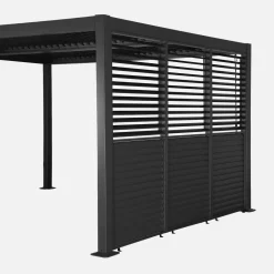 Pergola mit Lamellendach Palace 3x4m mit 3 verstellbaren Lamellenwänden 100cm
