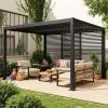 Pergola mit Lamellendach Palace 3x4m mit 3 verstellbaren Lamellenwänden 130cm