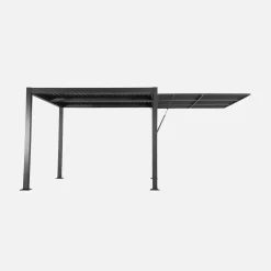 Pergola mit Lamellendach Palace 3x3m mit Vordach 3m