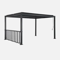 Pergola mit Lamellendach Palace 3x4m + Thekenleiste 3m