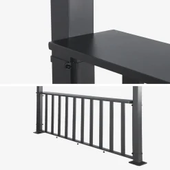 Pergola mit Lamellendach Palace 3x4m + Thekenleiste 3m