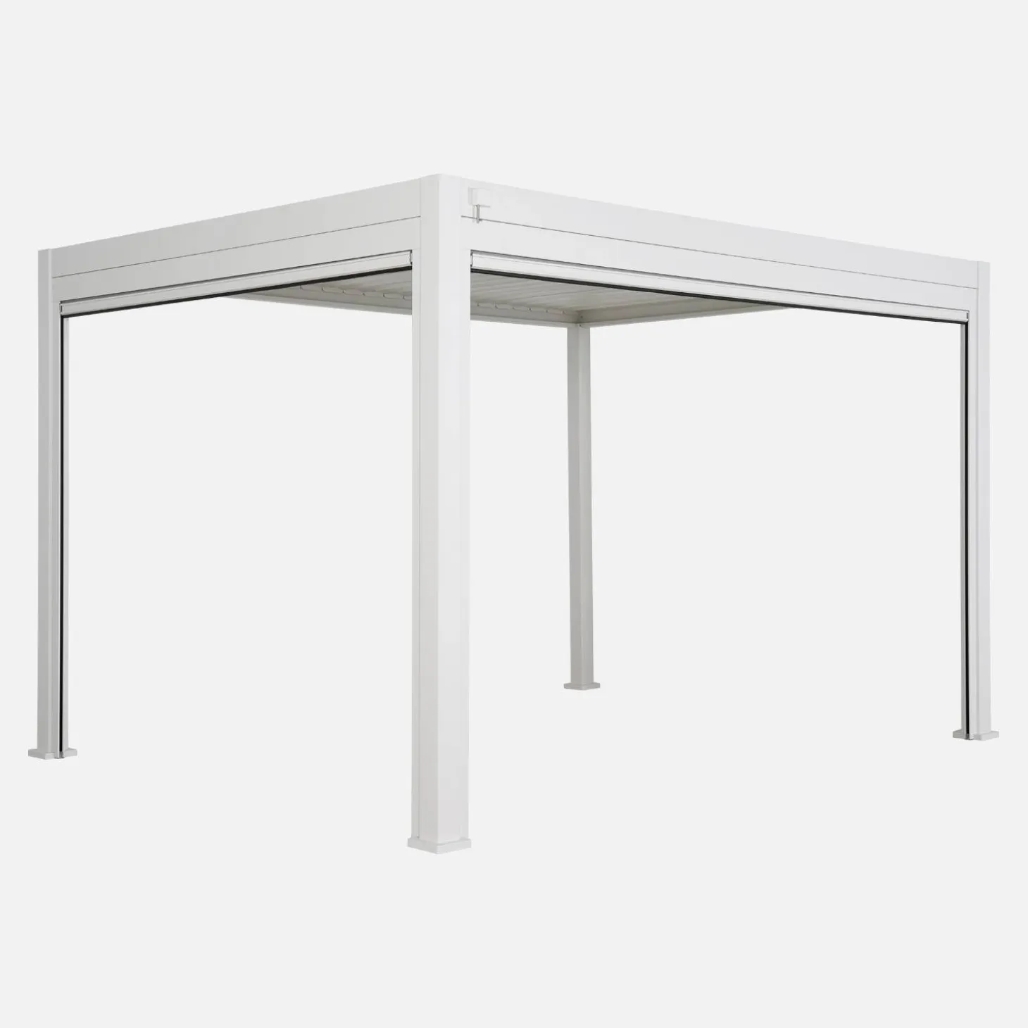 Pergola mit Lamellendach Triomphe 3x4m + Markise 3m + Markise 4m