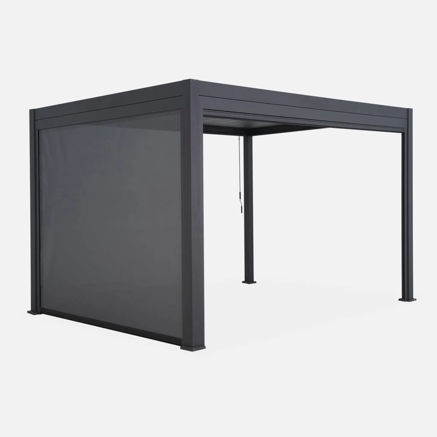 Pergola mit Lamellendach Triomphe 3x4m + Markise 3m + Markise 4m