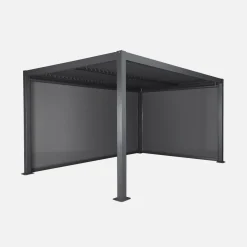 Pergola mit Lamellendach Triomphe 3x4m + Markise 3m + Markise 4m