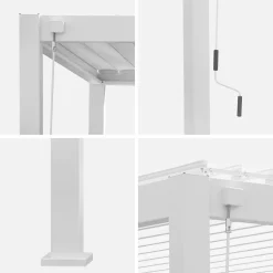 Pergola mit Lamellendach Triomphe 3x4m mit 1 Markise 4m