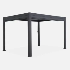 Pergola mit Lamellendach Triomphe 3x4m mit Markise 3m