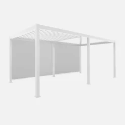 Pergola mit Lamellendach Triomphe 3x6m mit 2 Markisen 3m