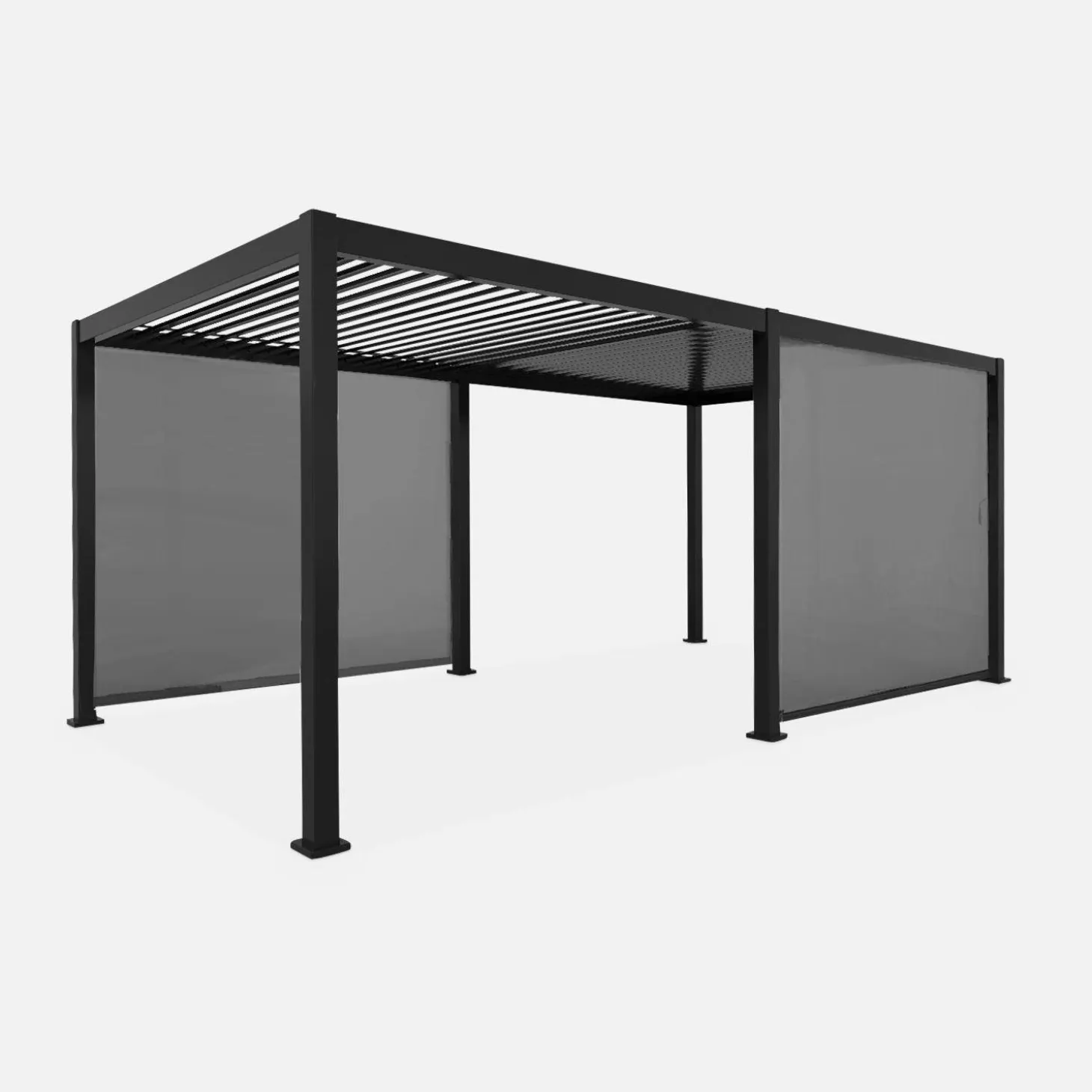 Pergola mit Lamellendach Triomphe 3x6m mit 2 Markisen 3m