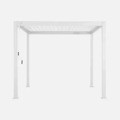 Pergola mit Lamellendach Triomphe 3x3m V2 + 3 Lamellenwände 100cm