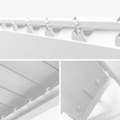 Pergola mit Lamellendach Triomphe 3x3m V2 + 3 Lamellenwände 100cm