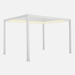 Pergola mit motorisiertem Lamellendach und LED-Beleuchtung Triomphe 3x4m