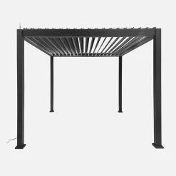 Pergola mit motorisiertem Lamellendach und LED-Beleuchtung Triomphe 3x3m