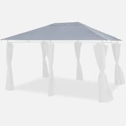 Pergola Tuch Leinwand für Pergola Divio 3x4m
