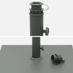 Quadratischer Ständer für geraden Sonnenschirm