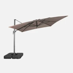 Rechteckiger Ampelschirm 3x4m + befüllbare Platten 50x50cm