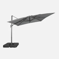 Rechteckiger Ampelschirm 3x4m + befüllbare Platten 50x50cm