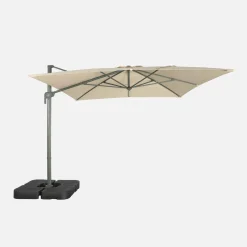 Rechteckiger Ampelschirm 3x4m + befüllbare Platten 50x50cm