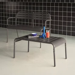 Rechteckiger Couchtisch aus Stahl für den Garten