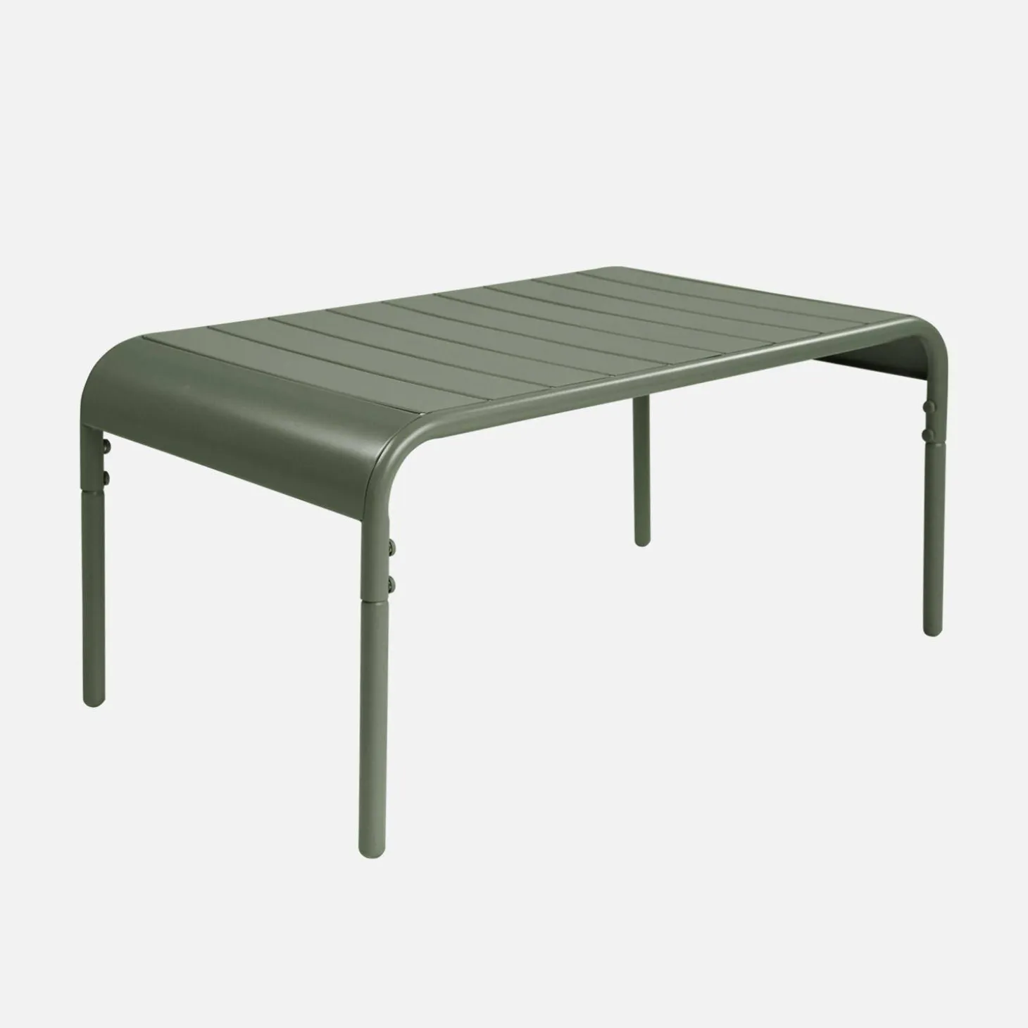 Rechteckiger Couchtisch aus Stahl für den Garten