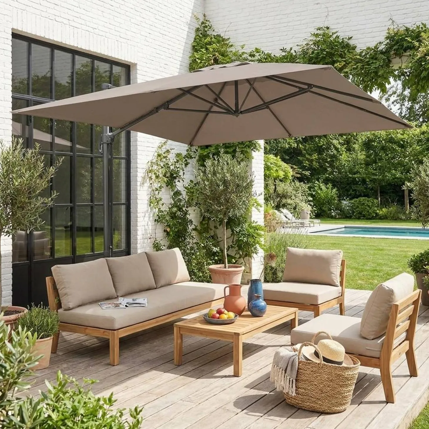 Rechteckiger Sonnenschirm 3x4 m