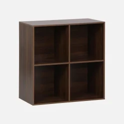 Regal, Aufbewahrungsmodul Holzdekor 4 Fächer
