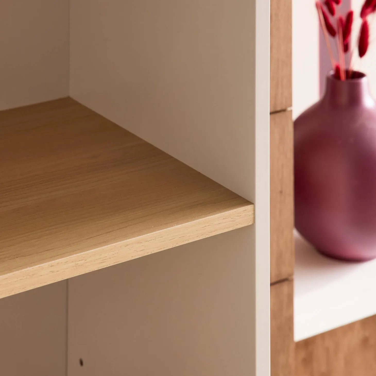 Regal, Bücherregal Metall und Holzdekor mit 6 Ebenen B 80 cm