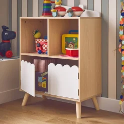 Regal für Kinder mit 2 Ablagen und 2 Türen