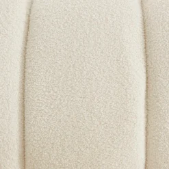 Relaxsessel mit abgerundeten Beinen aus Holz mit Bouclé-Bezug
