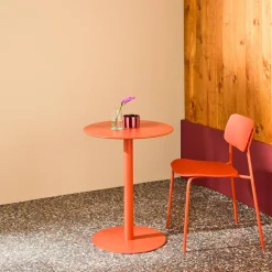 Runder Bistro-Gartentisch aus Stahl für 2 Personen