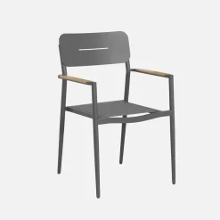 Runder Gartentisch Ø140cm aus Aluminium + 6 Sessel