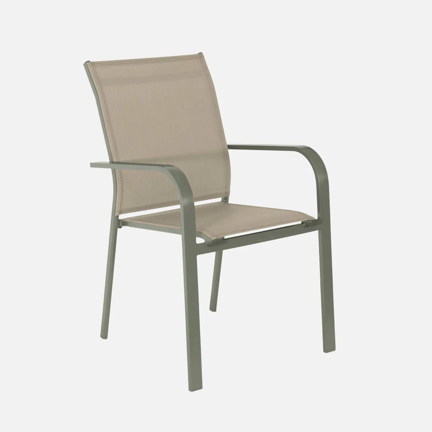 Runder Gartentisch Ø140cm + 6 Sessel aus Aluminium
