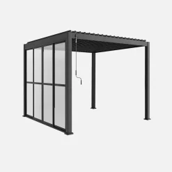 Schiebetür 3m für Pergola Triomphe 3x3m V2 3x4m 3x6m