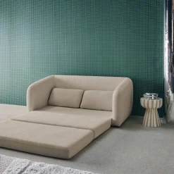 Schlafsofa 2 Plätze Chenille-Stoff